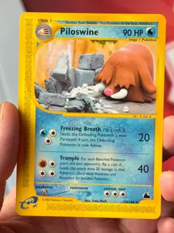 PILOSWINE 24/144 Skyridge E-Reader NON-HOLO rare Pokemon TCG card NM+ CLEAN! - Image 2