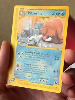 PILOSWINE 24/144 Skyridge E-Reader NON-HOLO rare Pokemon TCG card NM+ CLEAN! - Image 3