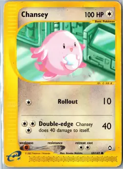 Pokemon Card - Chansey Aquapolis 69/147 Common - Vintage HP - Image 1