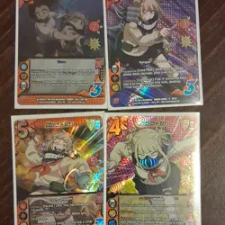 Jasco My Hero Academia CCG League of Villains Himiko Toga 4 Holo Cards - Image 1