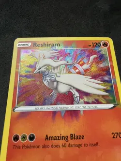Reshiram Amazing Rare Shining Fates Holo 017/072 Pokemon Card NM - Image 2