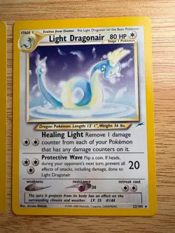 Light Dragonair Neo Destiny 22/105 Non-Holo Rare Card (bonus Dratini) - Image 1