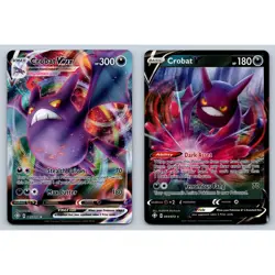 Crobat VMAX & V Pokemon Card Lot Shining Fates 044/072 045/072 Collection Set - Image 1