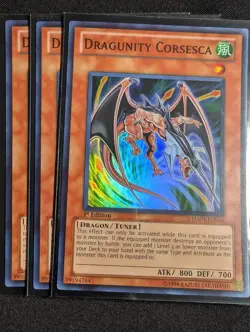 Yugioh - 3x Dragunity Corsesca HA04-EN044 1st Edition Super Rare NM - Image 1