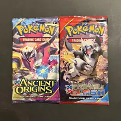 Pokemon TCG Sealed Booster Pack Lot (2) Ancient Origins + Primal Clash, 10 Cards - Image 1