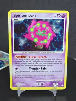 Pokemon Card Spiritomb 16/146 Holo Rare D&P Legends Awakened 2008 Vintage SWIRL - Image 3