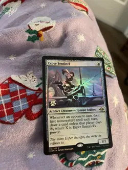 Esper Sentinel Prerelease card Foil - Modern Horizons 2 - NM/Pack Fresh - Image 1