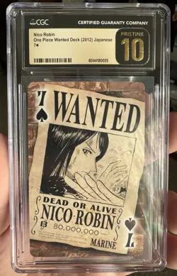One Piece Nico Robin Wanted Deck Card Pristine 10! Japanese 2012 Low Pop! - Image 1