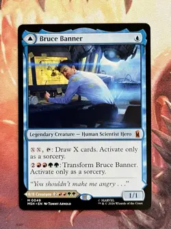 MTG Bruce Banner / The Incredible Hulk Marvel Super Heroes Magic Card NM ☢ - Image 3