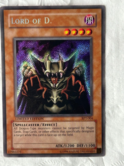 YUGIOH LORD OF D. BPT-004 HOLO LIMITED EDITION NEVER PLAYED 2002 NM ACTUAL PICS - Image 1