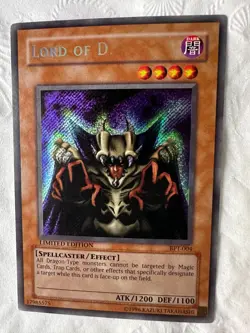 YUGIOH LORD OF D. BPT-004 HOLO LIMITED EDITION NEVER PLAYED 2002 NM ACTUAL PICS - Image 2