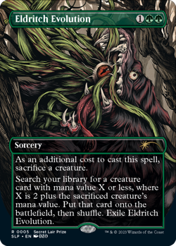 MTG Eldritch Evolution (5) - Borderless, Light Play, English Secret Lair Play - Image 1
