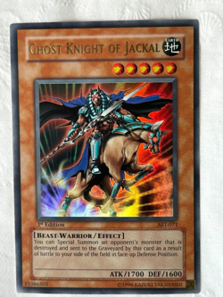 YUGIOH GHOST KNIGHT OF JACKAL AST-071 1ST EDITION NEVER PLAYED NM ACTUAL PICS - Image 1