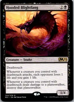 Hooded Blightfang R Core Set 2021 104 LP NM-LP - Image 1