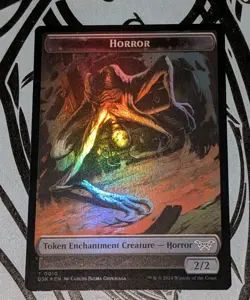 MTG *FOIL* Duskmourn Token HORROR ** GLIMMER NM - Image 1