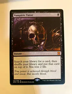 MTG Vampiric Tutor Eternal Masters Mythic Regular Instant 112/249 EN 2016 - Image 1