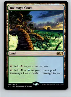 Magic the Gathering Yavimaya Coast Magic 2015 (M15) MTG Free Shipping! - Image 1