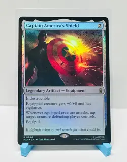 MTG MSH NM Rare Captain America's Shield #244 Foil - Image 1