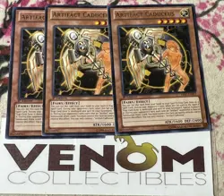 3x (M/NM) - Artifact Caduceus - PRIO-EN017 - Rare - 1st Edition YuGiOh - Image 1