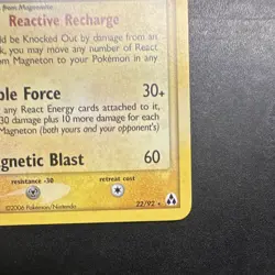 Pokemon TCG Magneton 22/92 Legend Maker Reverse Holo Rare 70 HP Stage 1 2006 - Image 4