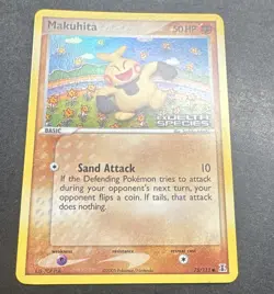 Makuhita 75/113 EX Delta Species Reverse Holo Common 50 HP Basic 2005 Eng - Image 1