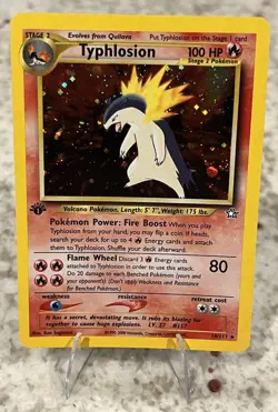 Typhlosion Neo Genesis 1st Edition Holo 18/111- Pokemon TCG (First Edition)- LP - Image 1