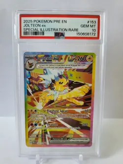 Pokemon TCG Jolteon ex 153/131 SIR Prismatic Evolutions Alt Art PSA 10 Gem Mint - Image 1