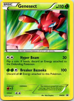 Genesect BW99 Holo Promo Black And White Promo Pokemon Near Mint - Image 1