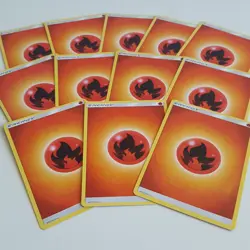 12x Pokemon Red Fire Energy Cards - TCG 2017 Sun & Moon - Image 2