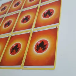 12x Pokemon Red Fire Energy Cards - TCG 2017 Sun & Moon - Image 5