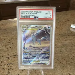 POKEMON JAPANESE SWORD & SHIELD VSTAR UNIVERSE FULL ART/GLACEON VSTAR PSA 10 - Image 1