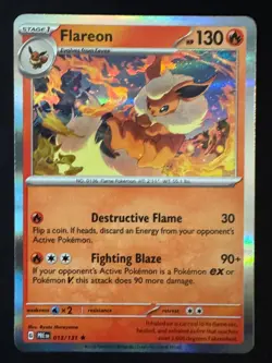 Pokemon Flareon 013/131 Holo Rare Prismatic Evolutions NM - Image 1
