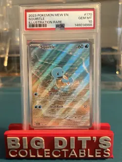2023 POKEMON MEW EN-151 ILLUSTRATION RARE #170 SQUIRTLE PSA 10 - Image 1