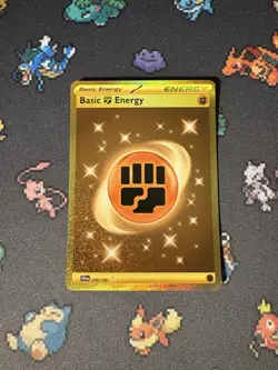 Pokemon Cards Fighting Energy 258/198 Gold Rare Scarlet & Violet Base - (NM) - Image 1