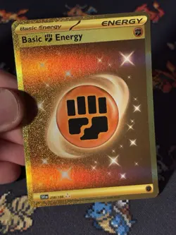 Pokemon Cards Fighting Energy 258/198 Gold Rare Scarlet & Violet Base - (NM) - Image 2