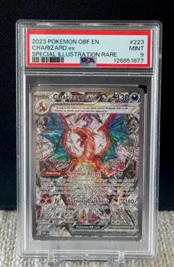 2023 Pokemon Obsidian Flames #223 Charizard Ex Special Illustration Rare PSA 9 - Image 1