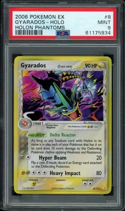 Pokemon Gyarados Holo Holon Phantoms 8/110 PSA 9 Mint - Image 1