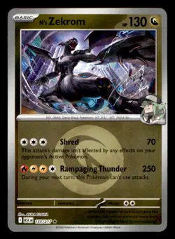 N's Zekrom (Energy Symbol Pattern) 155/217 Ascended Heroes Reverse Holo NM - Image 1