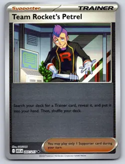 Team Rocket's Petrel 207/217 Uncommon Ascended Heroes Pokemon Reverse Holo NM - Image 1