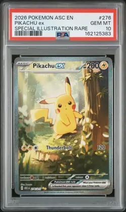 2026 POKEMON ASC EN-ASCENDED HEROES SPECIAL ILLUSTRATION RARE PIKACHU EX PSA 10 - Image 1