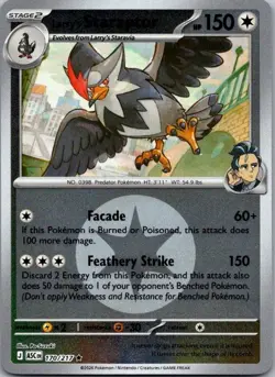 Larry's Staraptor (Energy Symbol Pattern) 170/217Ascended Heroes Reverse Holo NM - Image 1