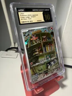 2024 POKEMON: JAPANESE CYBER JUDGE - ART RARE - HOLO LITTEN CGC 10 PRISTINE - Image 3