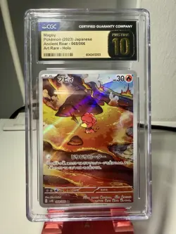 Japanese Pokemon Ancient Roar Magby 068/066 Art Rare AR CGC Pristine 10 - Image 1