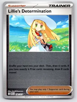 LILLIE'S DETERMINATION ASCENDED HEROES 192/217 REVERSE HOLO NM A4201 FREE S&H - Image 1