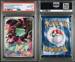 Bulbasaur 133/132 PSA 10 GEM MT Pokemon Mega Evolution Illustration Rare - Image 3