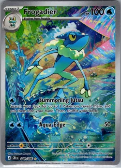 Frogadier 089/086 Holo Illustration Rare Chaos Rising Pokemon Near Mint - Image 1