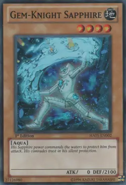 Gem-Knight Sapphire - HA05-EN002 - Super Rare - 1st Edition - Lightly Played - Image 1