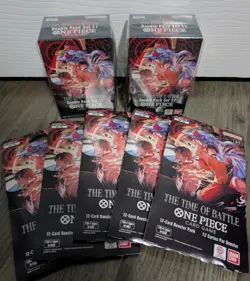 One Piece OP-16 Time Of Battle 5x Sleeved Booster Packs English, 2 Double Pack - Image 1