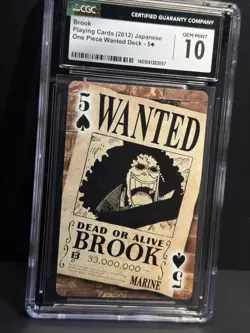 2012 ONE PIECE WANTED DECK FIVE OF SPADES - JPN BROOK CGC 10 PRISTINE - Image 5