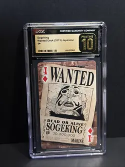 2012 ONE PIECE WANTED DECK FOUR OF DIAMONDS - SOGEKING JAPAN CGC 10 PRISTINE - Image 1